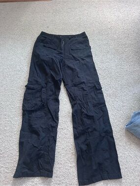 Brandy Melville Men's Black Cargo Trousers